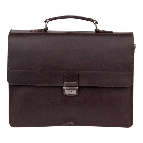 Burkely Vintage Dean Briefcase 3-Comp - Aktetas - Bruin