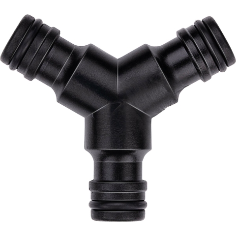 BLACK+DECKER Tuinslangkoppelstuk - 3-Weg - 7 x 6 x 2.1 CM - Zwart