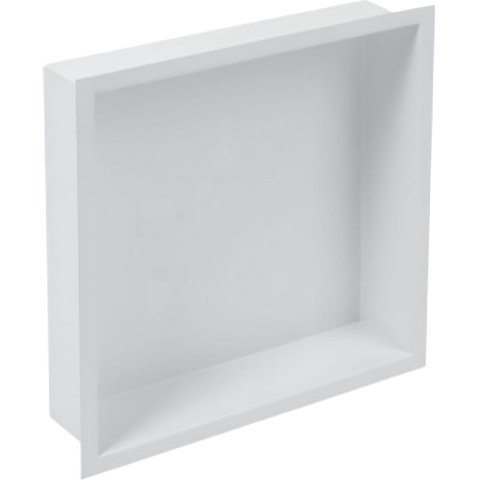 Plieger Inbox Inbouwnis - Met Flens - RVS - 30x30x7.5cm - Wit