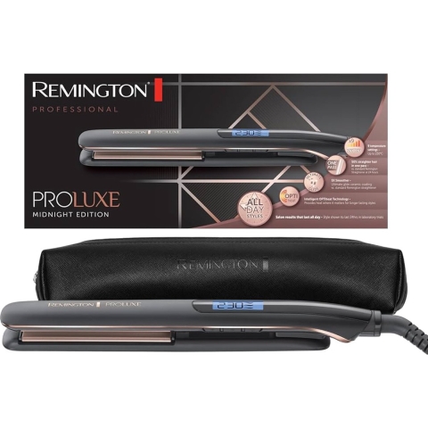 Remington - PROLuxe - Stijltang - 230°C - 9 Standen - OPTI Heat Technology - Zwart - Valentijn
