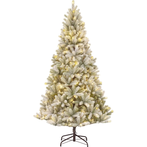 Black Box Trees Nagoya Kunstkerstboom met Warm Witte LED Verlichting - H210 xØ115 cm - Groen Frosted