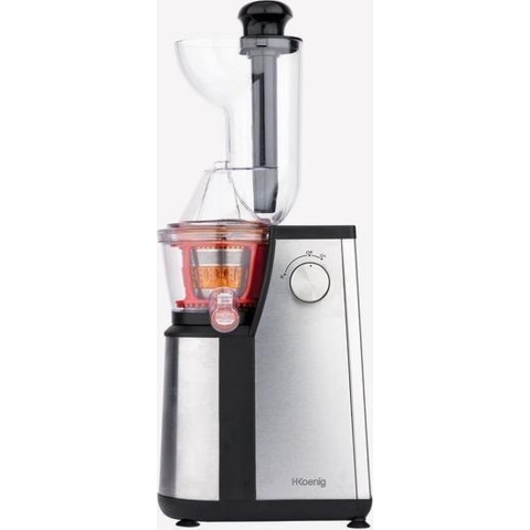 H.Koenig GSX22 citruspers/sapmaker Slowjuicer Zwart, Roestvrijstaal