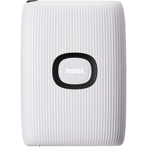 Fujifilm Instax Mini Link 2 - Mobiele fotoprinter - banner met lichtjes en knijpers + dubbelzijdige Instax stickers - Clay White