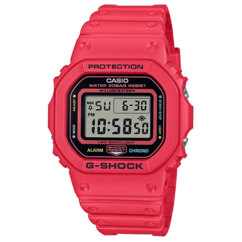 Casio G-Shock DW-5600EP-4ER Horloge - Kunststof - Rood -Ø 39 mm