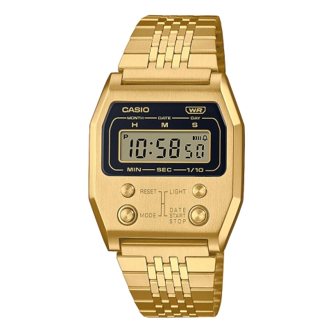 Casio Casio Collection Vintage A1100G-5EF Horloge - Staal - Goudkleurig -Ø 37.5 mm