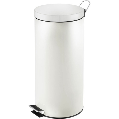 V-part - Pedaalemmer 30 liter - Steel - wit - Prullenbak