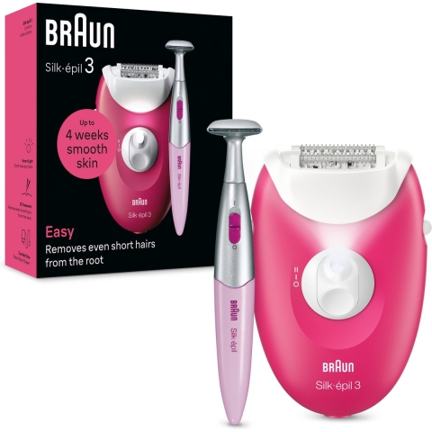 Elektrische haarverwijderaar Braun 3-202 Fuchsia