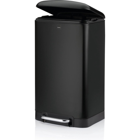 Afvalemmer, RVS, Zwart, 30 L - Kela | Davino