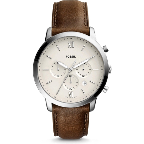 Fossil Neutra FS5380 Herenhorloge 44 mm - Zilverkleurig