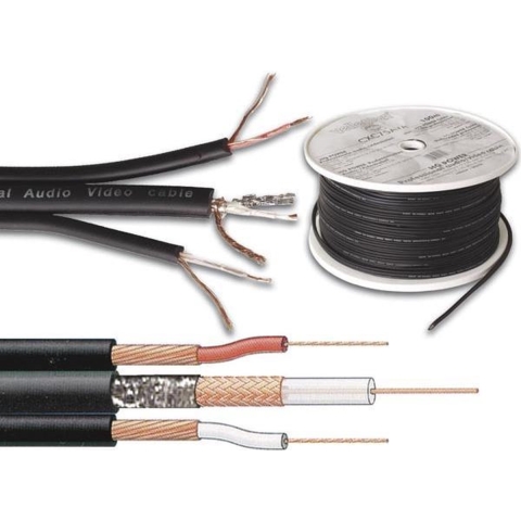 Professionele Audio-/Videokabel (75 Ohm + 2 X Audio)