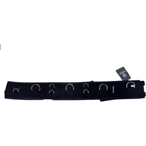 Longeerband met ringen Zwart