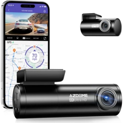 AZDome M300S 4K 2CH Dual Wifi GPS dashcam voor auto