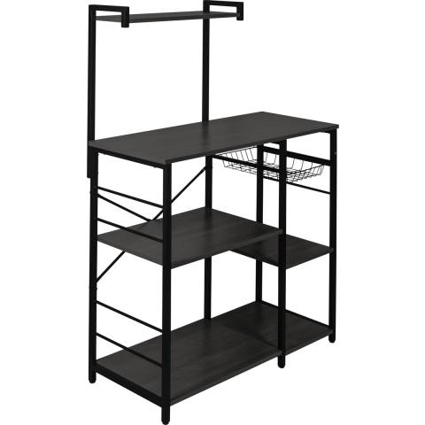 ERRO Keukenrek - keukenkast- met lade - 90x40x132cm - zwart