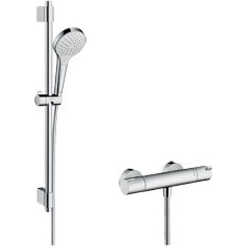 hansgrohe Croma Select S Vario renovatieset 72 cm met EcoStat 1001 CL thermostaat wit/chroom