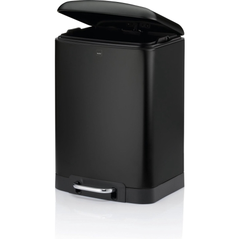 Afvalemmer, RVS, Zwart, 12 L - Kela | Davino