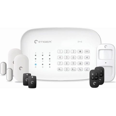 eTiger S5 Draadloos alarmsysteem WIFI inclusief accessoire pakket werkt met smart home apps werkt met producten op 433Mhrz