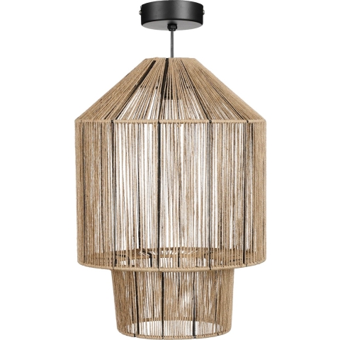 Mica Decorations Elsa Hanglamp - H49 xØ35 cm - Jute - Lichtbruin