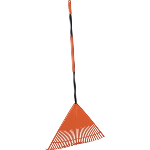 BLACK+DECKER Tuinhark BXGTTO7003 - 178 x 60 x 3 CM - Bladhark met Comfortabele Handgreep - Terugverende Hark - Oranje/Zwart
