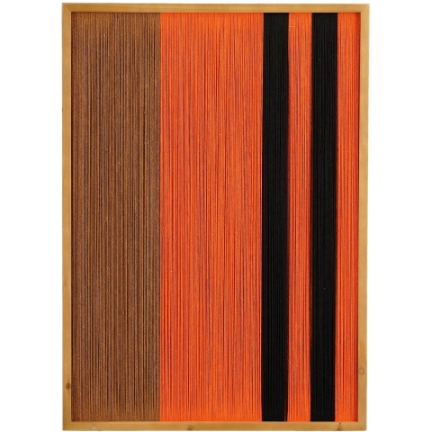 Mica Decorations Kuba Wanddecoratie - L50 x B3 x H70 cm - FSC 100% - Katoen - Oranje