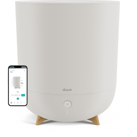 Duux Neo Smart Ultrasone Luchtbevochtiger met Hygrostaat - 5L watertank - Humidifier met 500ml/u verneveling - Greige