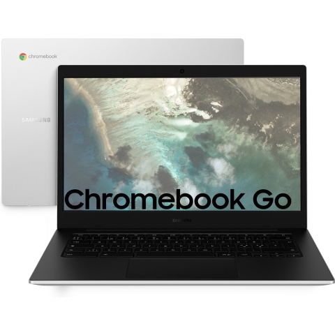 Samsung Galaxy Chromebook Go Intel® Celeron® N N4500 35,6 cm (14") HD 4 GB LPDDR4x-SDRAM 64 GB eMMC Wi-Fi 6 (802.11ax) ChromeOS Zilver