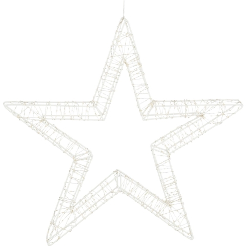 Luca Lighting Ster Hangend met Warm Witte LED Verlichting -Ø56 cm - Metaal - Wit