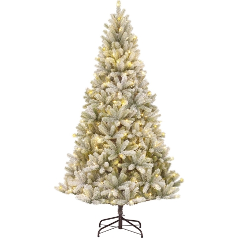 Black Box Trees Nagoya Kunstkerstboom met Warm Witte LED Verlichting - H180 xØ108 cm - Groen Frosted