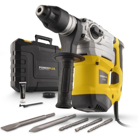 Powerplus POWX1195 Boorhamer - 1500W - 6J - SDS-Plus - Trilling reductie - Incl. opbergkoffer en 6 accessoires