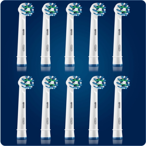 Oral-B CrossAction - Opzetborstels - 10 Stuks