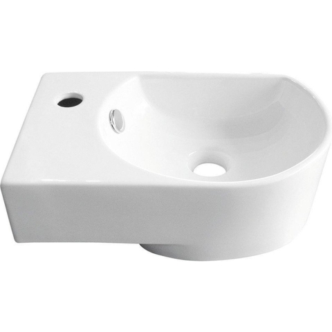 Nemo Go Flexy handenwasser links 41x27x14,2 cm porselein wit 1 kraangat