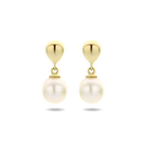 Marie Celeste oorhangers parel - 5 - Goud