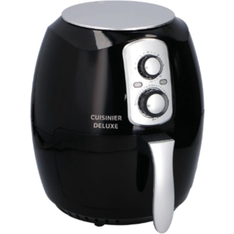 Cuisinier Deluxe Airfryer - 3.6L - 80 tot 200°C - Timer tot 60 Min - 1400W