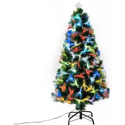 HOMdotCOM Kerstboom 1,2 m veelkleurige lichteffecten