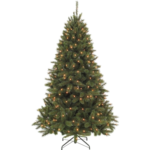 Triumph Tree Bristlecone Kunstkerstboom met LED Verlichting - H155 xØ99 cm - Donkergroen