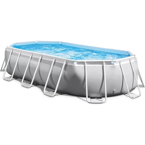 Intex Prism Oval frame zwembad - 503 x 274 x 122 cm - Opzetzwembad met filterpomp
