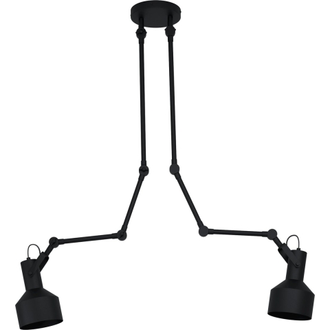 EGLO Takeley Plafondlamp - E27 - 198 cm - staal - verstelbaar - Zwart