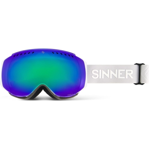 Sinner EMERALD skibril - Wit - Groene Lens