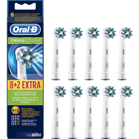 Oral-B Cross Action EB50 - 8+2 stuks voordeelverpakking - opzetborstels
