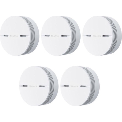 Netatmo Slimme Rookmelder - 10 jaar batterij - 5 Pack