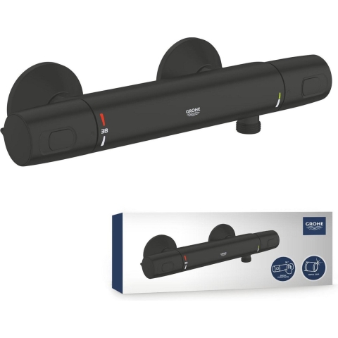 GROHE QuickFix Precision Trend thermostatische douchemengkraan - Waterbesparend - Matte Black