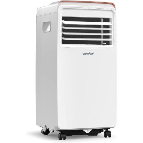 COMFEE'draagbare airconditioner 9000 BTU/H, AMBER 10C, 2,6 kW, 25㎡/68m³, 3-in-1 draagbare airconditioner, ventilator, koeling, ontvochtiging, 24-uurs timer, slaapmodus, volg-mij-functie [Energie-efficiëntieklasse NAAR]