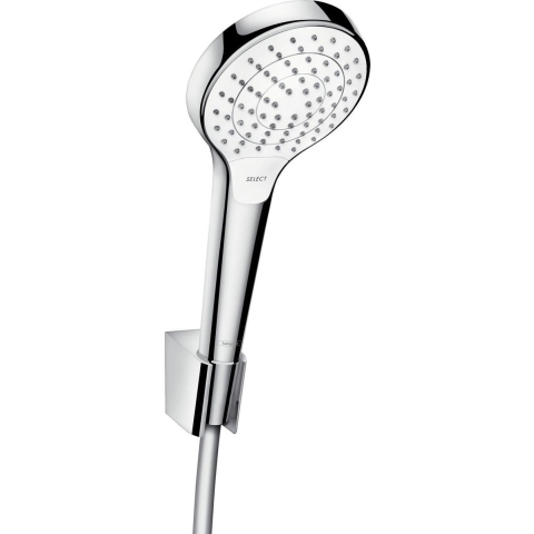Hansgrohe Croma Select S Vario / Porter'S Badset - 125 cm slang - Chroom / Wit
