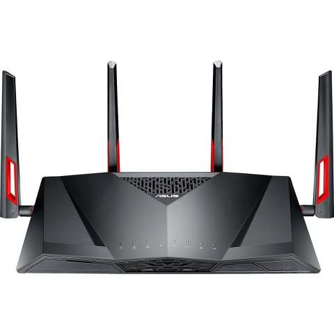ASUS DSL-AC88U draadloze router Dual-band (2.4 GHz / 5 GHz) Gigabit Ethernet Zwart, Rood