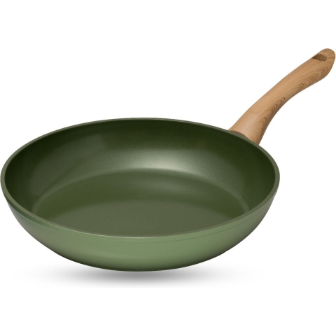 Just Vegan, Ceravegan keramische ECO koekenpan– 28cm - 100% vegan - Plantaardige Anti-Aanbaklaag - Duurzame pan - Met GRATIS panbeschermer