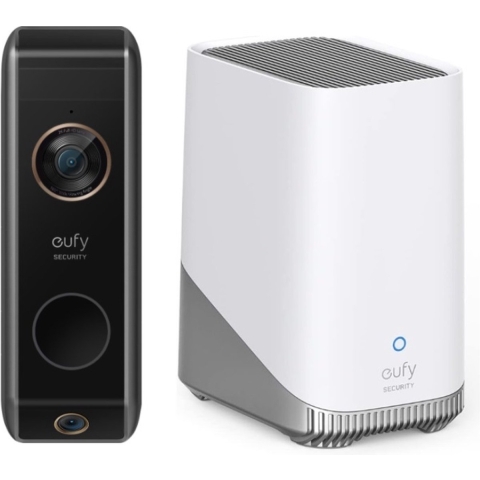 eufy Video Deurbell Dual 2 Pro met HomeBase 3 - 2K-resolutie - Doorbell - dubbele camera's - pakketdetectie - gezichtsherkenning - draadloze installatie - compatibel met Amazon Alexa en Google Assistant