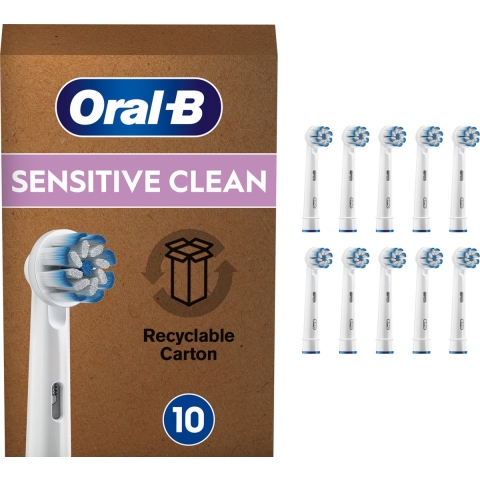 Oral-B Sensitive Clean - met CleanMaximiser-technologie - Opzetborstels - 10 Stuks - Oral-B Sensitive Clean - met CleanMaximiser-technologie - Opzetborstels - 10 Stuks