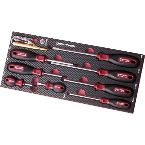 Kraftwerk 4903-09 - Schroevendraaierset 9-delig - S2 Staal&Carbon Look