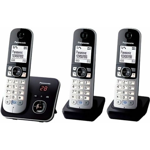 Panasonic KX-TG6823NLB - Trio DECT telefoon - Antwoordapparaat - Zwart/Zilver