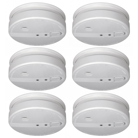 ELRO FS1105P 230V Rookmelder - Aan te sluiten op het lichtnet - met 5 jaar back-up batterij - Voldoet aan Bouwbesluit - 6 stuks