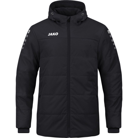 JAKO 7103K Coachvest Team Met Kap Kids - Zwart - 128